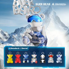 Boole Bear 6th Anniversary Blind Box - Seri Kolektor 1 | Gantungan Kunci Figur Kulit PU, Gantungan Tas & Mobil