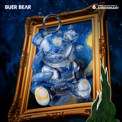 Boole Bear 6th Anniversary Blind Box - Seri Kolektor 1 | Gantungan Kunci Figur Kulit PU, Gantungan Tas & Mobil